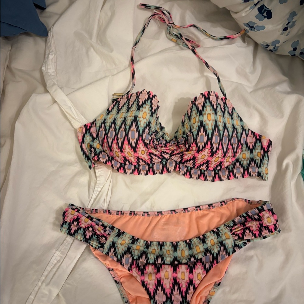 Victoria's Secret Mint and Yellow Bikini Set